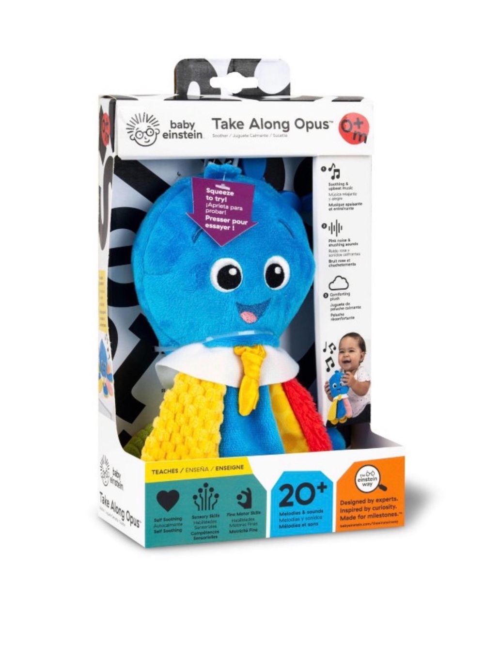 Baby Einstein - Take Along Opus Plush Octopus - Blue